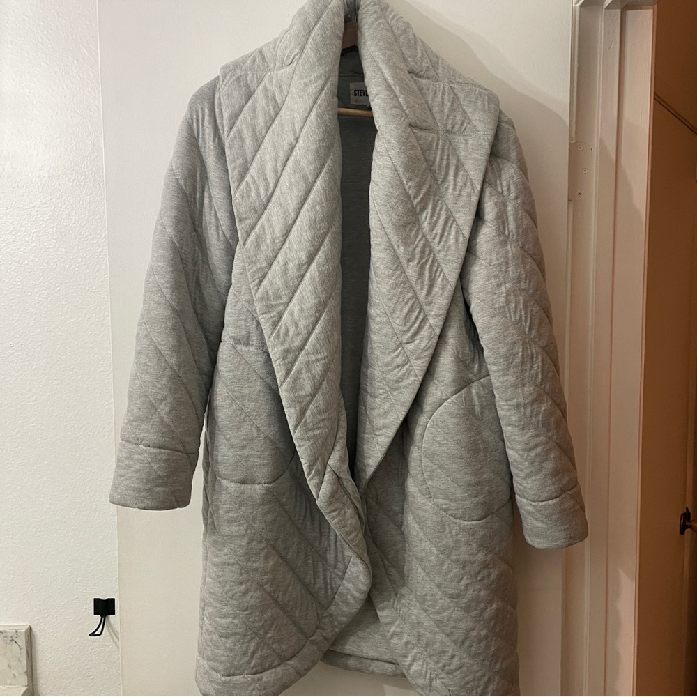 Steve Madden Jones Quilted Knit Topper Jacket Medium